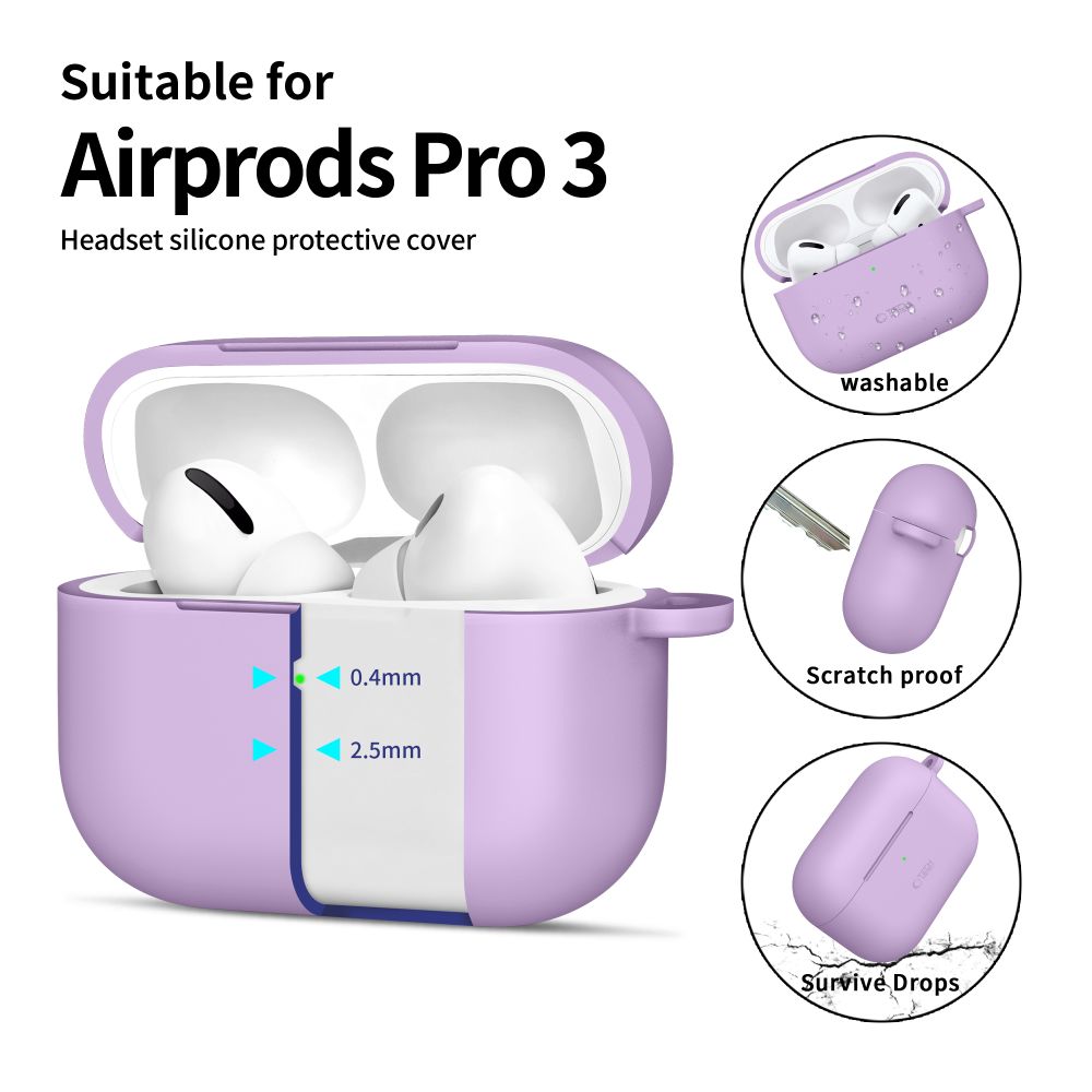 Tech-Protect Silicone Hook Case til AirPods Pro - lilla