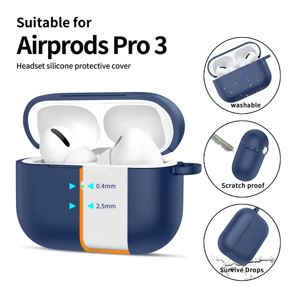 Tech-Protect Silicone Hook Case til AirPods Pro - Navy Blue