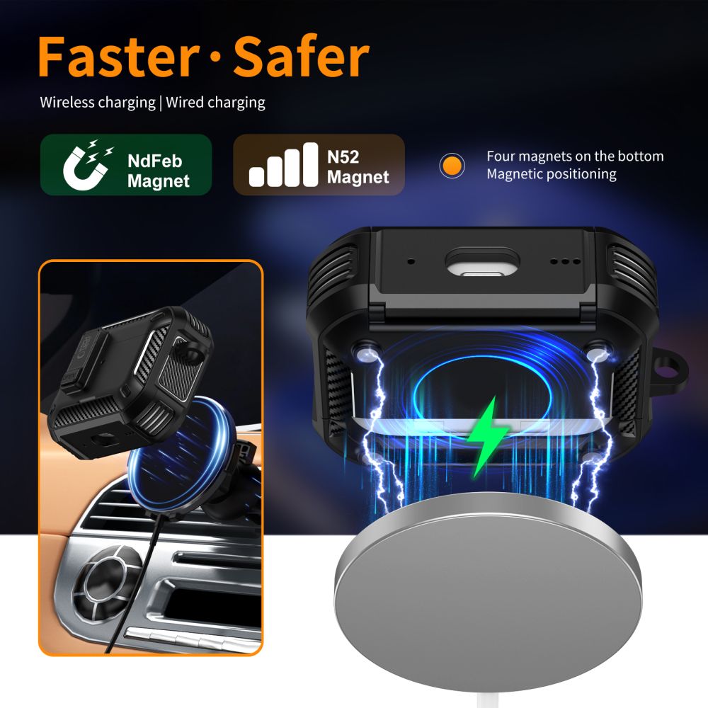 Tech-Protect Carbonox MagSafe-kasse til AirPods Pro - sort