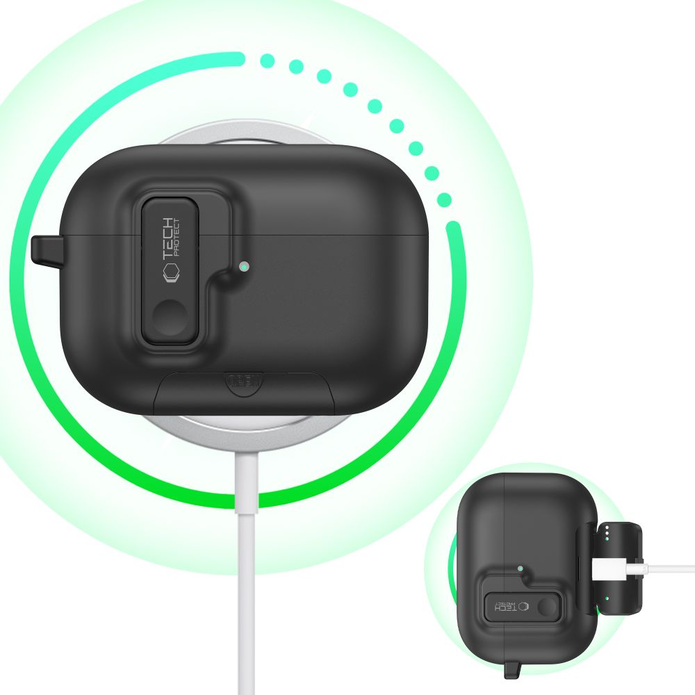 Tech-Protect Slim Hook Case til AirPods Pro 3 - sort