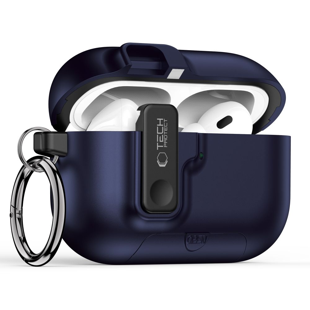 Tech-Protect Slim Hook Case til AirPods Pro 3 - Navy Blue