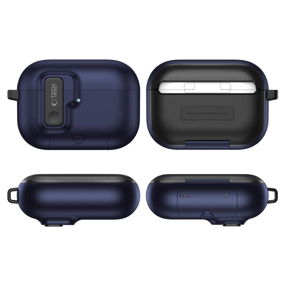 Tech-Protect Slim Hook Case til AirPods Pro 3 - Navy Blue