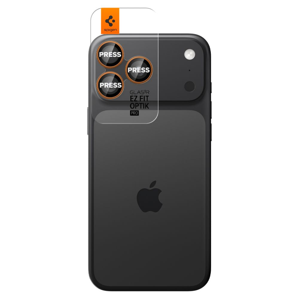 Spigen Optik Pro Camera Lens Glass til iPhone 16 Pro / Max / 17 Pro / Max - Orange