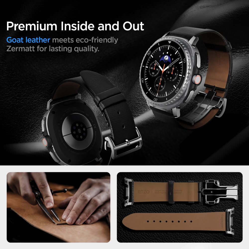 Spigen Enzo Strap til Samsung Galaxy Watch 40/44/46 mm - sort