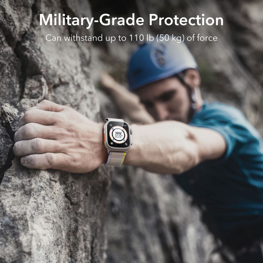 ESR Armorite 2-pakke hærdet glas til Apple Watch Ultra 49mm - Titanium