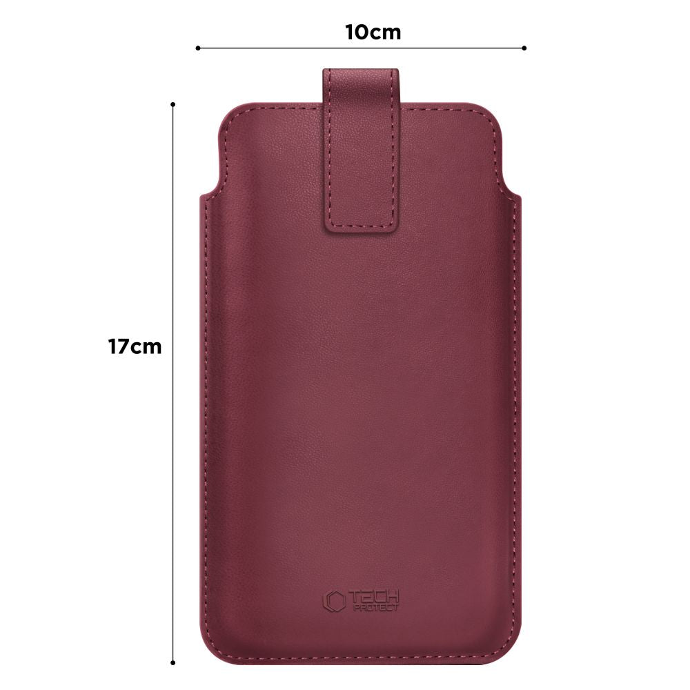Tech-Protect SM65-kasse til 6.0-6.9" smartphones - burgundy
