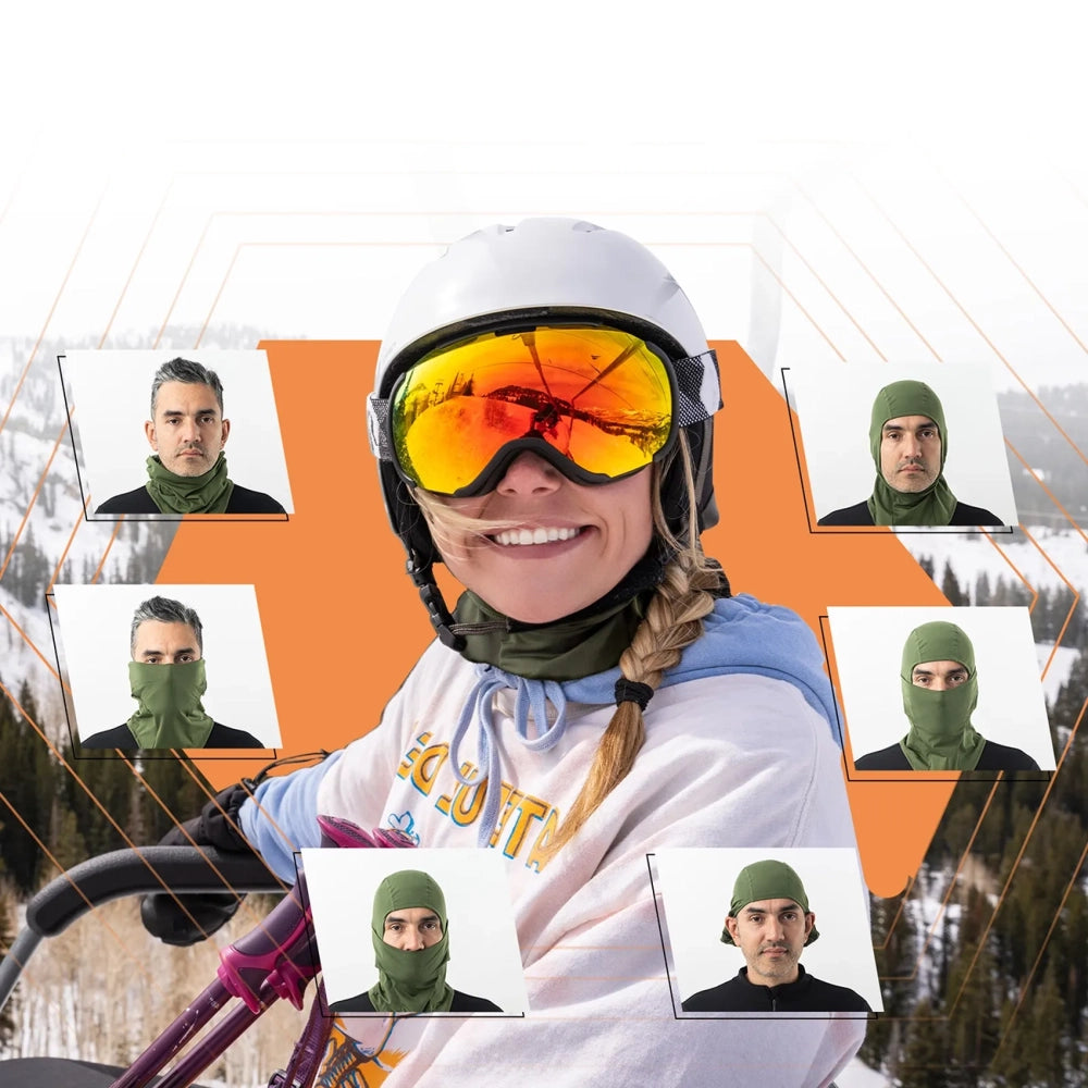 Qunature 13230023015 ski balaclava cykel motorcykel balaklava størrelse L - grøn