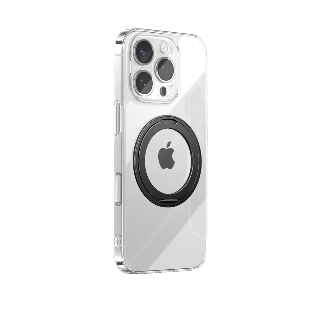 Joyroom JR-16JL6 iPhone 16 Pro Ultra-Thin MagSafe Compatible Case med 360° Ring Stand - sort