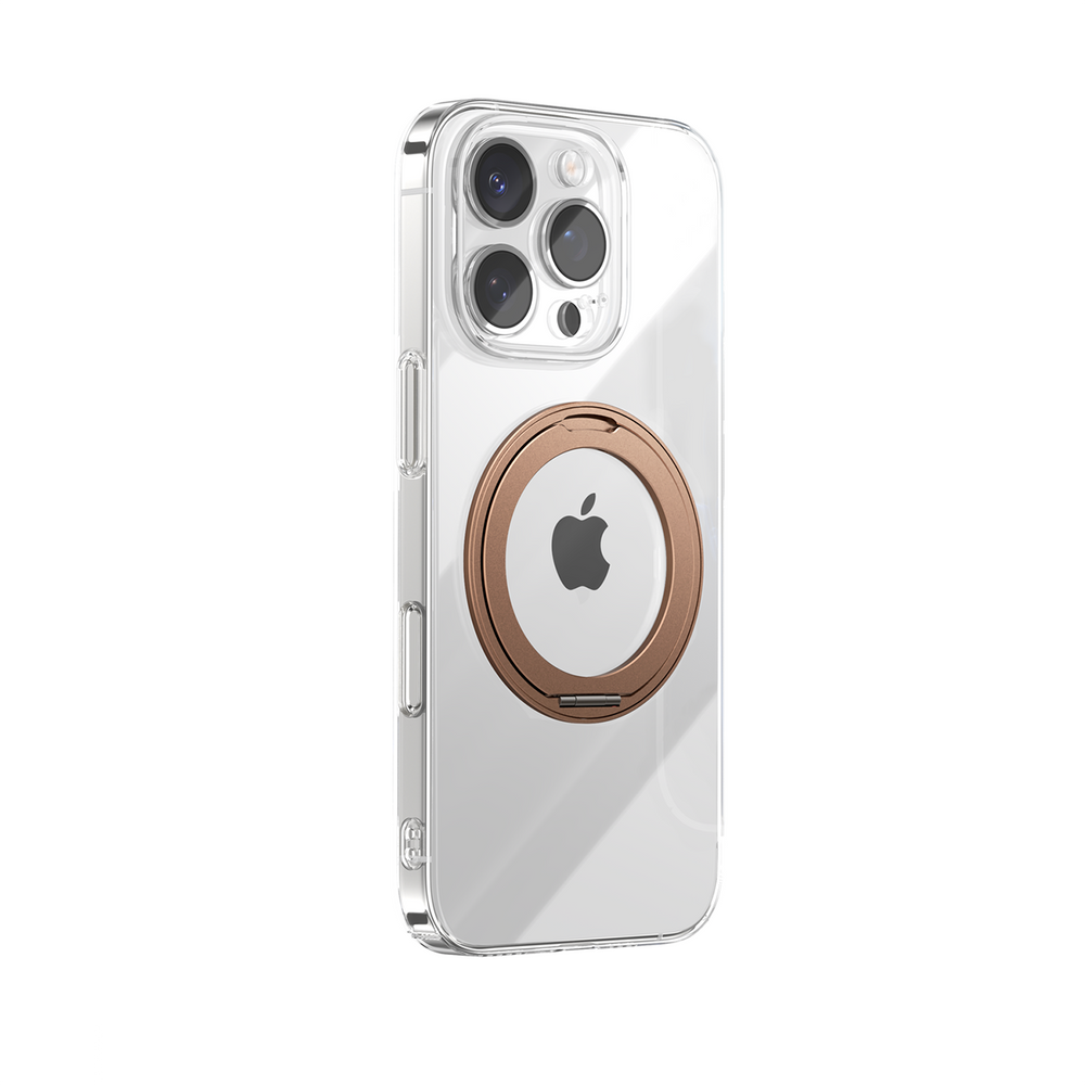 Joyroom JR-16JL6 iPhone 16 Pro Ultra-Thin MagSafe Kompatibel Case med 360° Ring Stand - Guld