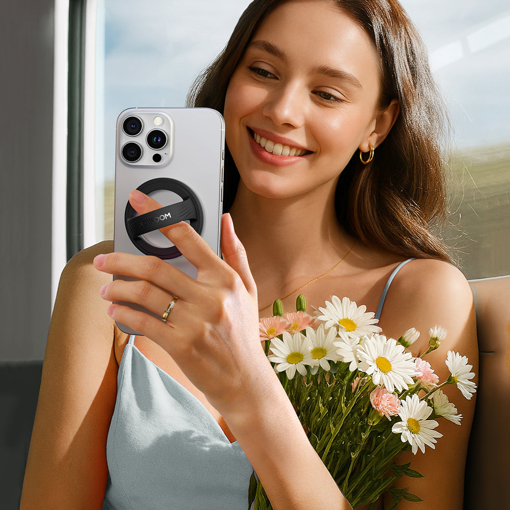 Joyroom JR-ZS500 Magnetisk Ring Kompatibel med MagSafe Holder - sort