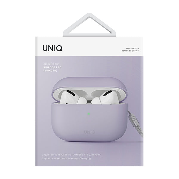 Uniq Lino Silicone AirPods Pro 2 Case - lilla