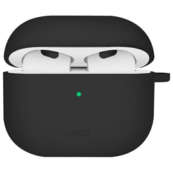 Uniq Nexo AirPods 4 + Ørehooks Silikonhylster - sort