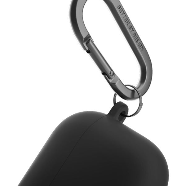 Uniq Nexo AirPods 4 + Ørehooks Silikonhylster - sort