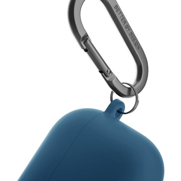 Uniq Nexo AirPods 4 + Ear Hooks Silicone-kasse - blå