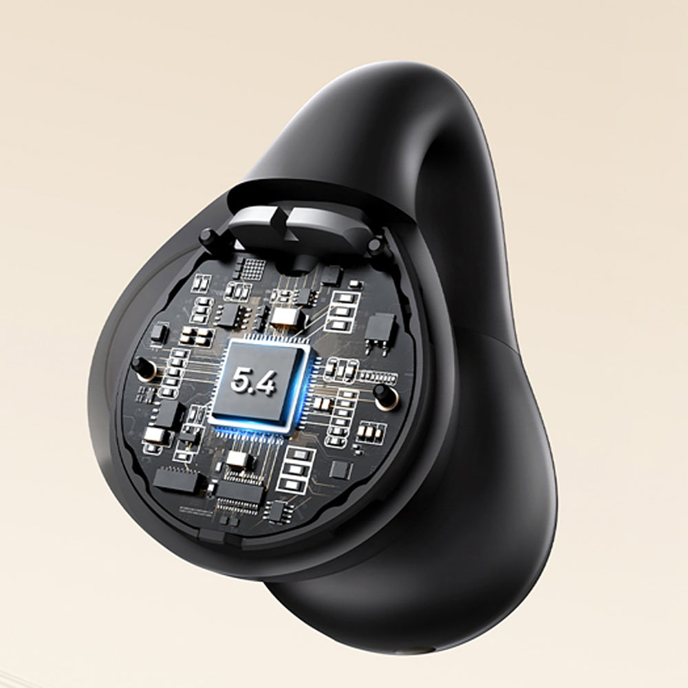 Baseus Bass 15 Clip OWS Trådløse hovedtelefoner med Baseus Simple USB-C 3A 30 cm kabel - sort