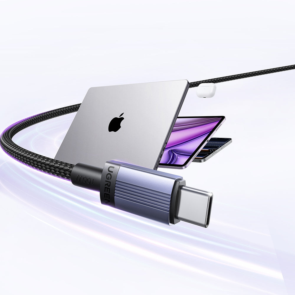 Ugreen USB-C til USB-C PD-kabel 100W 5A 3m - sort