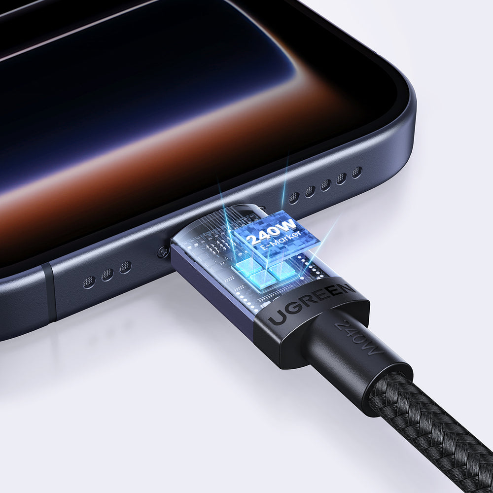 Ugreen USB-C til USB-C PD-kabel 240W 2m - sort