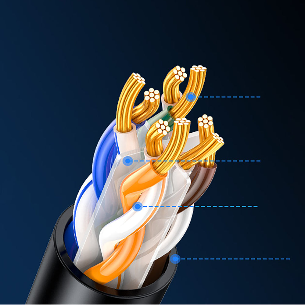 Ugreen Cat6A UTP Ethernet-kabel 0,5 m - sort