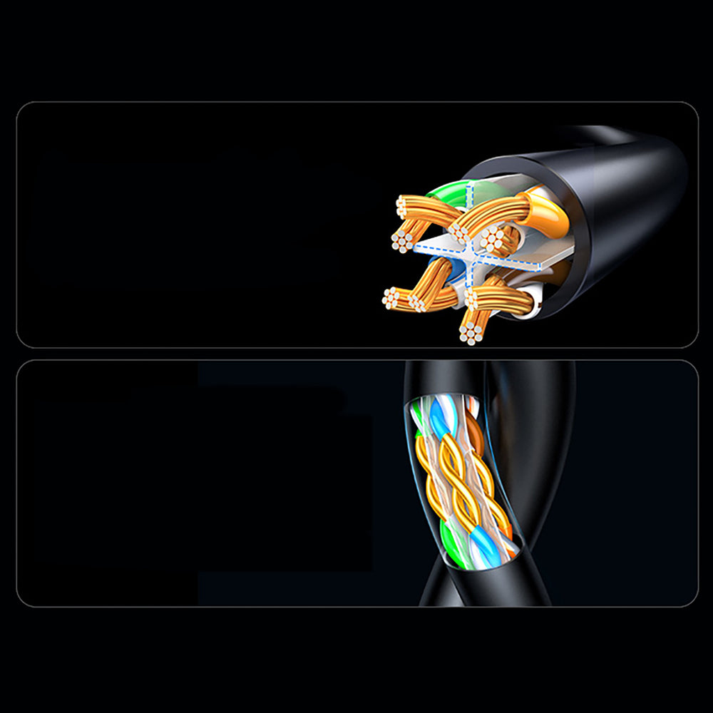 Ugreen Cat6A UTP Ethernet-kabel 0,5 m - sort