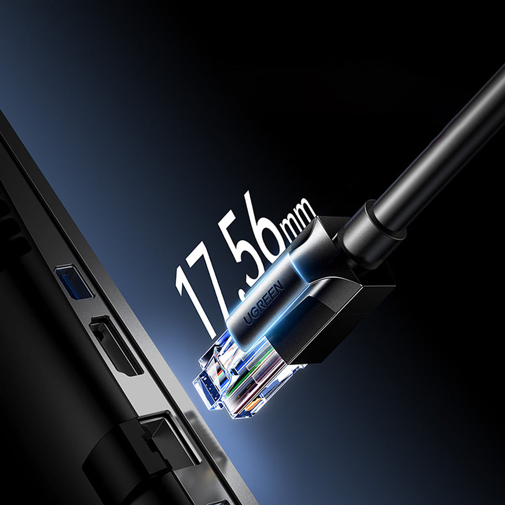 Ugreen Cat6A UTP Ethernet-kabel 1,5 m - sort