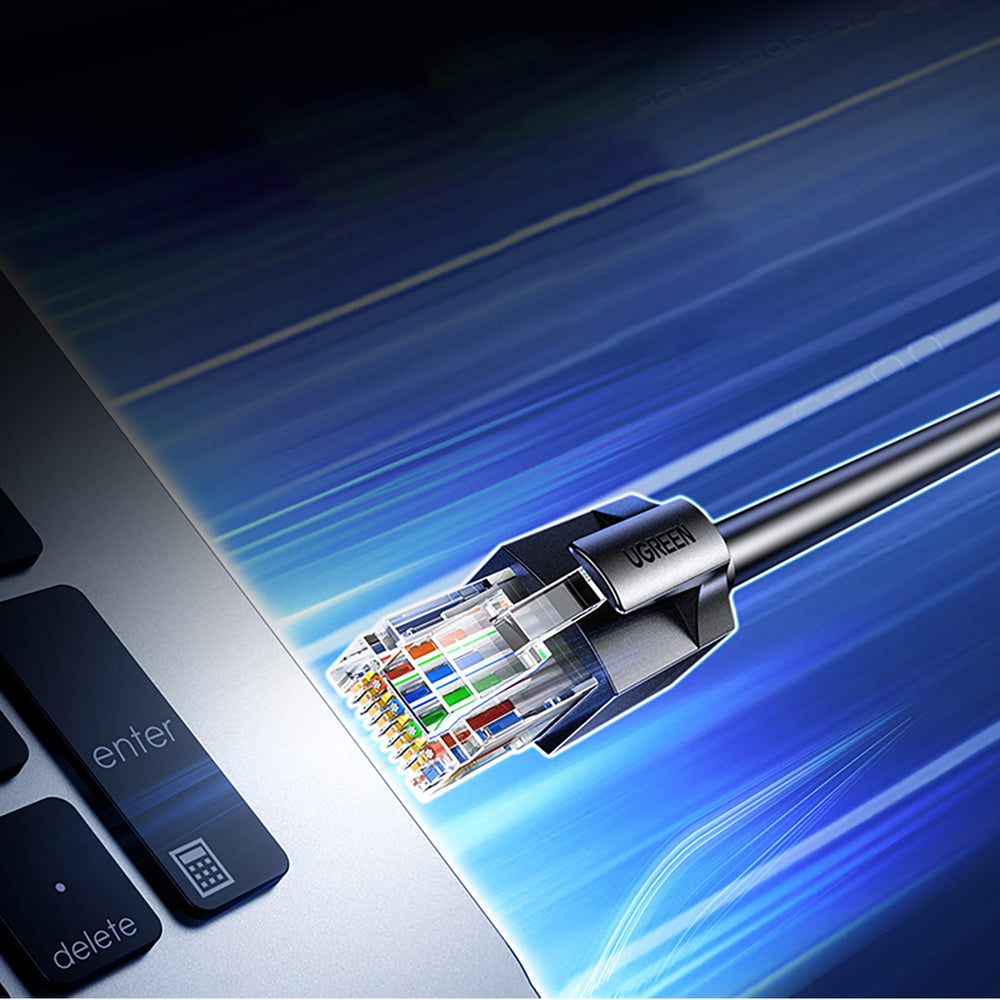 Ugreen Cat6A UTP 2m Ethernet-kabel - sort