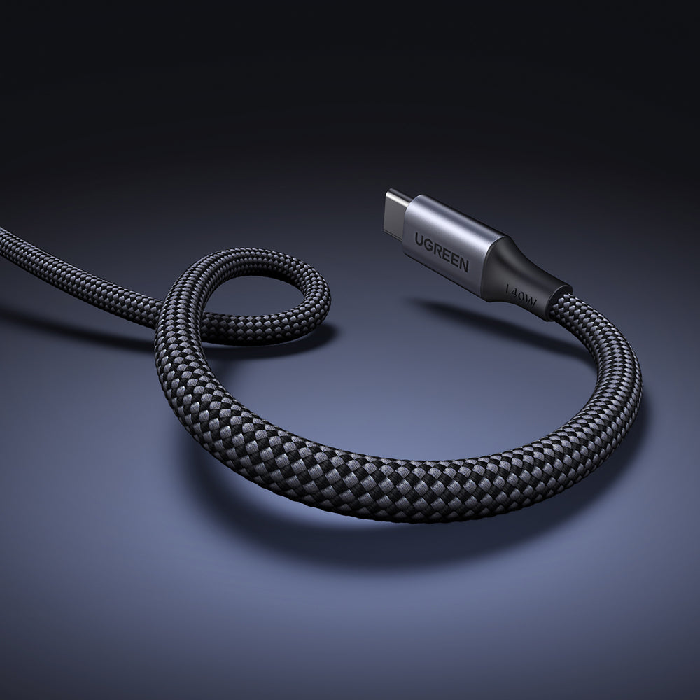 Ugreen 2in1 USB-C Cable - 2xUSB-C PD 140W 2m - sort