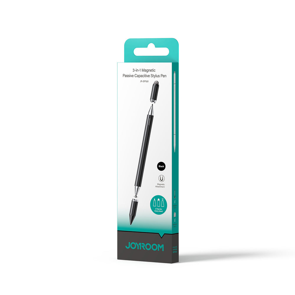 Joyroom JR-BP561 3-in-1 Passive Magnetic Capacitive Stylus - Black