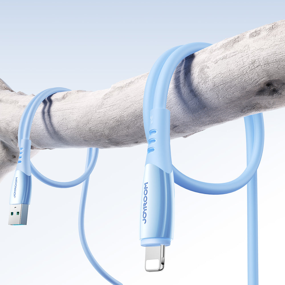 Joyroom S-A59 Vibrant Series 3A USB-A - Lightning kabel 1,2 m - blå