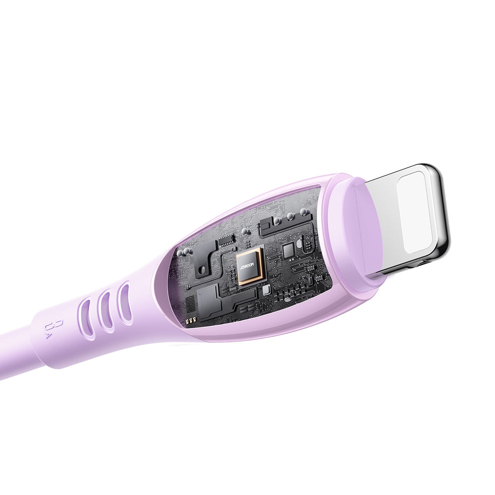 Joyroom S-A59 Vibrant Series 3A USB-A - Lightning kabel 1,2 m - lilla