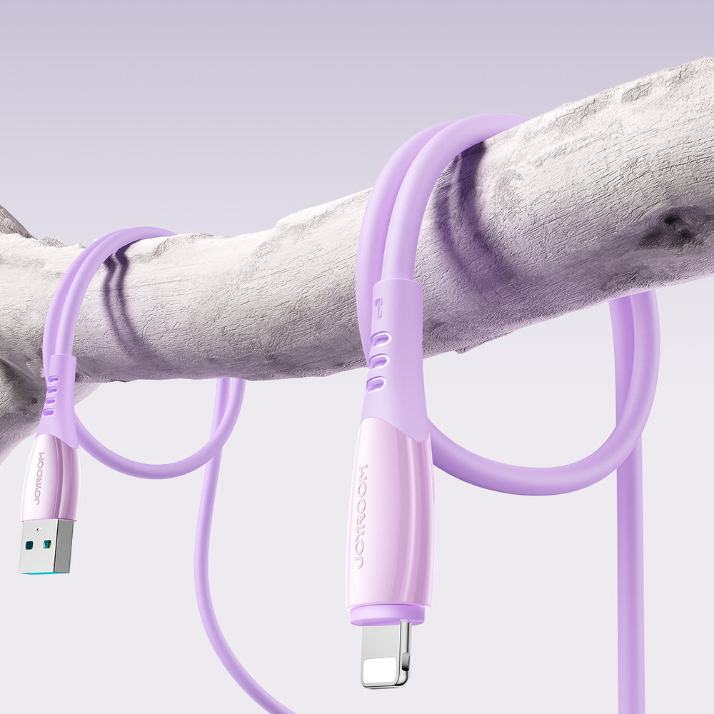 Joyroom S-A59 Vibrant Series 3A USB-A - Lightning kabel 1,2 m - lilla