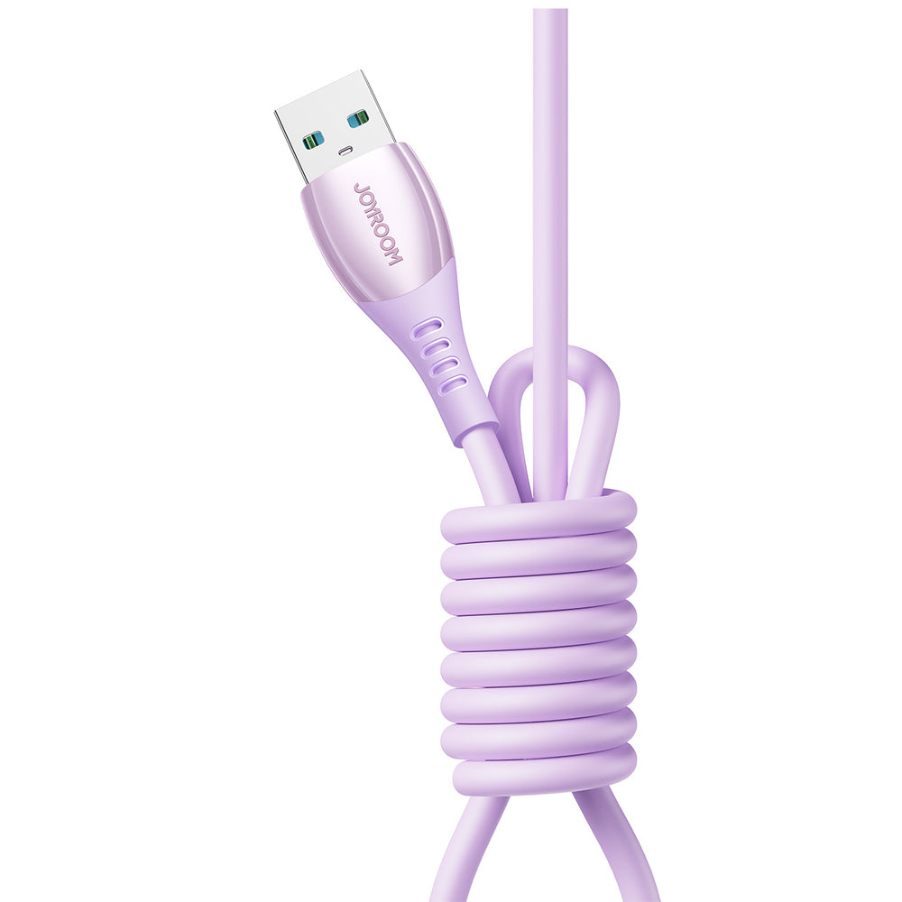 Joyroom S-A59 Vibrant Series 3A USB-A - USB-C Kabel 1,2 m - Purpur