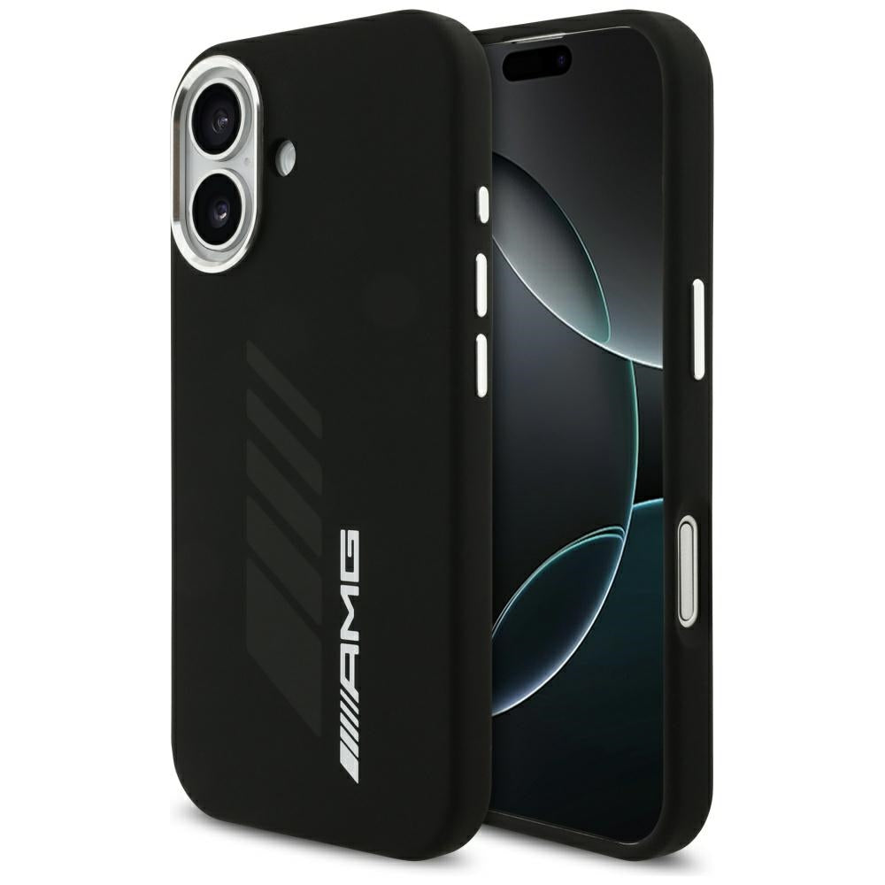 AMG Silicone Oversize Rhombs MagSafe Case til iPhone 17 - sort