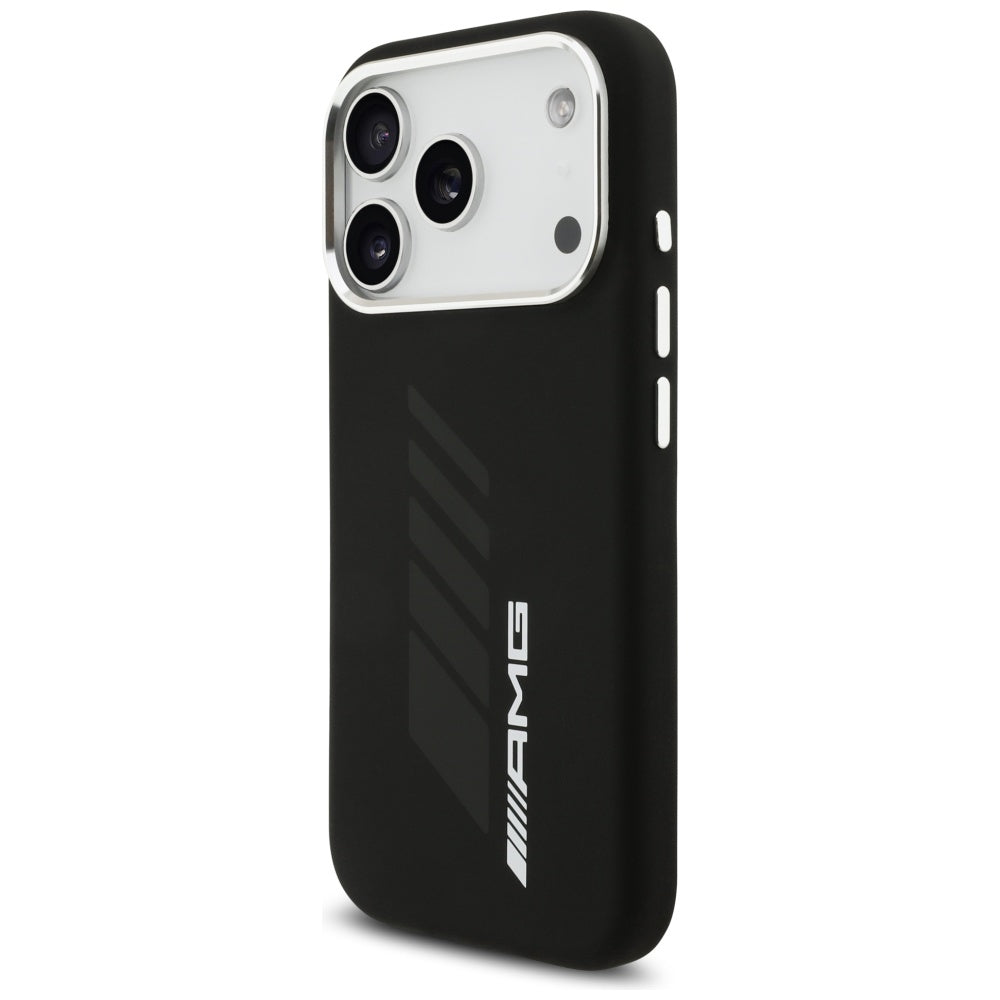 AMG Silicone Oversize Rhombs MagSafe Case til iPhone 17 Pro - sort