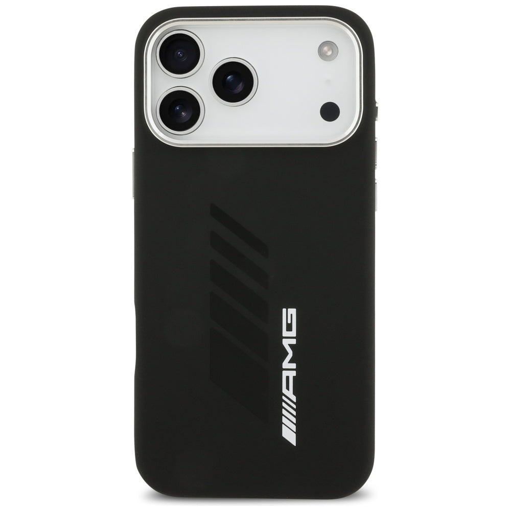 AMG Silicone Oversize Rhombs MagSafe Case til iPhone 17 Pro Max - sort