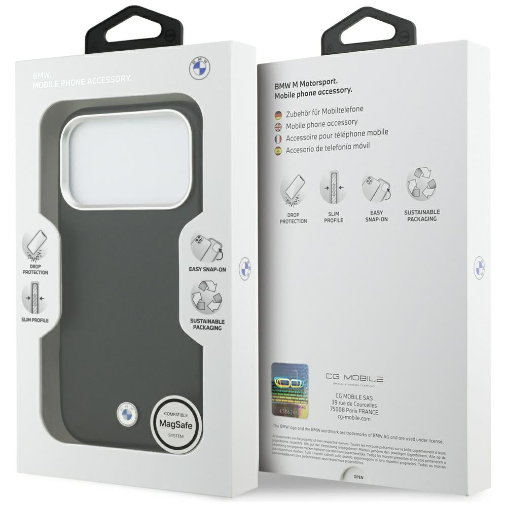 BMW Sign Full Wrapped Metal MagSafe Case til iPhone 17 Pro - sort