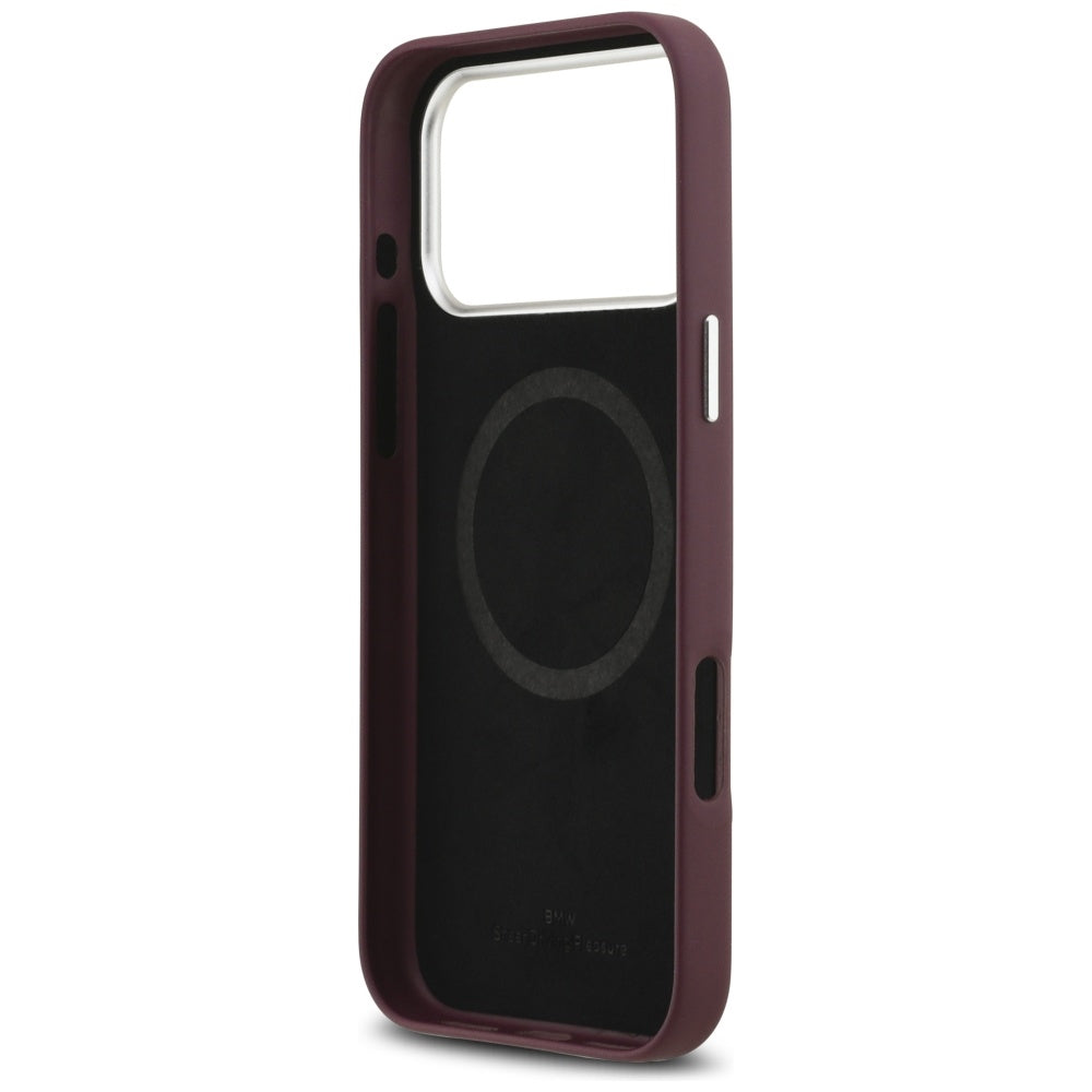 BMW Sign Full Wrapped Metal MagSafe Case til iPhone 17 Pro Max - Rød