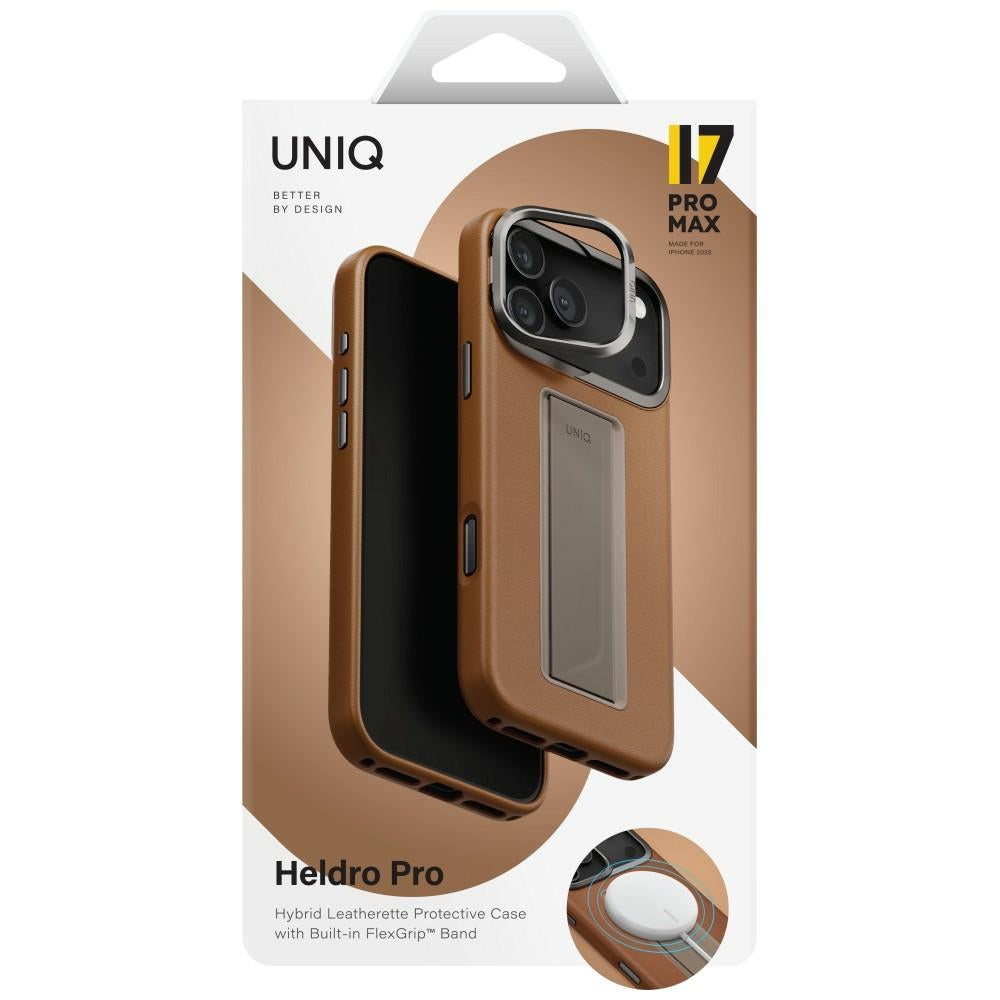 Uniq Heldro Pro Magclick opladningsfodral til iPhone 17 Pro Max - Brunt