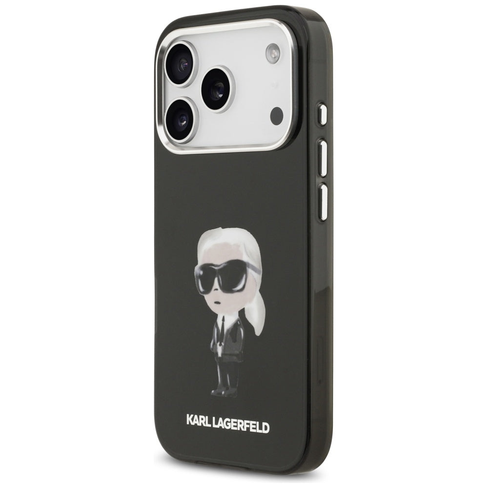 Karl Lagerfeld IML Aquarelle Karl & Logo MagSafe Case for iPhone 17 Pro - Black