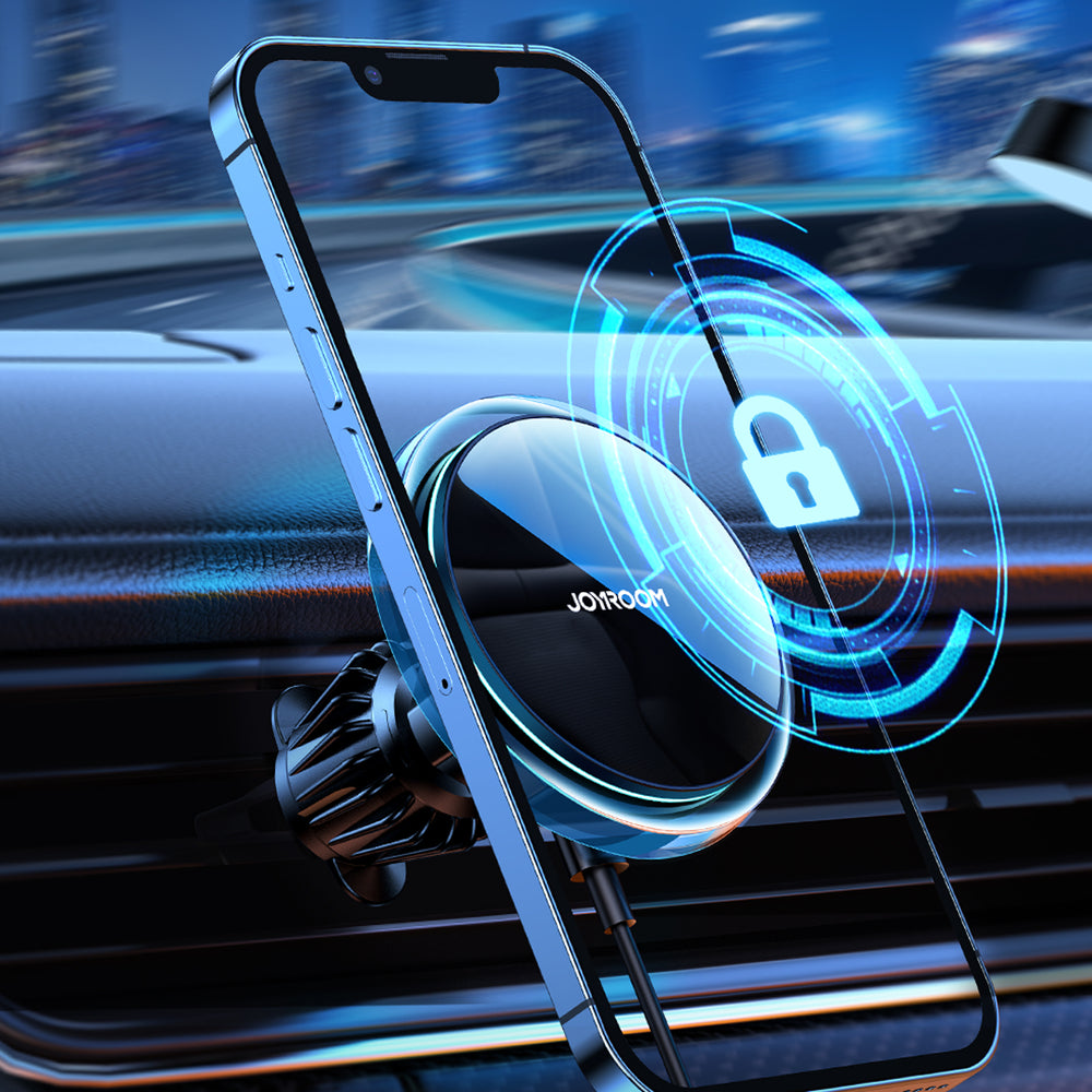Joyroom biltelefonholder med Qi 15W induktiv oplader (MagSafe-kompatibel) til luftventil, sølv (JR-ZS291)