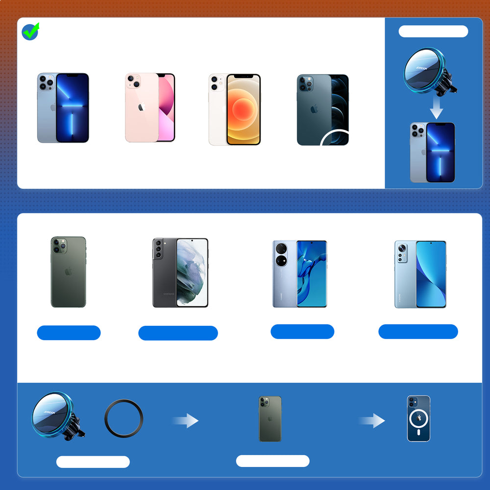 Joyroom biltelefonholder med Qi 15W induktiv oplader (MagSafe-kompatibel) til luftventil, sølv (JR-ZS291)