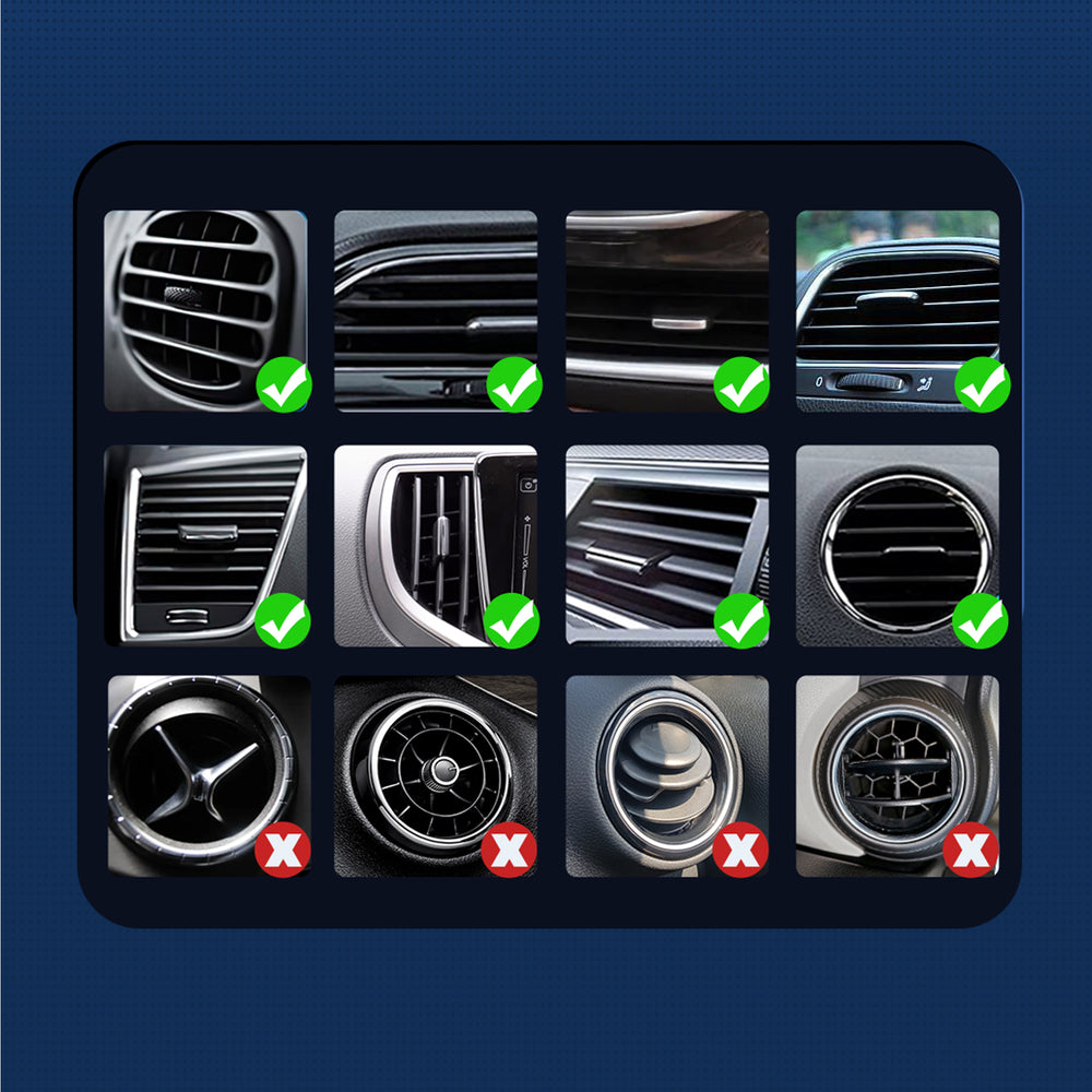 Joyroom biltelefonholder med Qi 15W induktiv oplader (MagSafe-kompatibel) til luftventil, sølv (JR-ZS291)