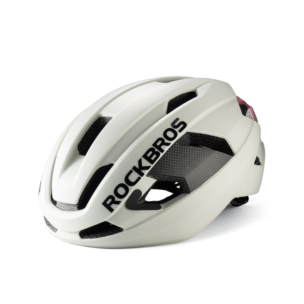 Rockbros LK-15 Carbon Fiber Bike Helmet 58-62cm - Lysgrå
