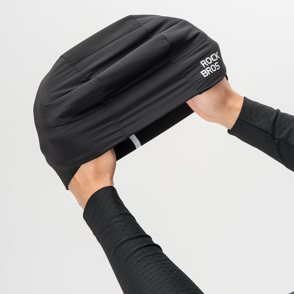 Rockbros M015 Vinter Reversible Cykling Cap Størrelse 54-61 cm - sort