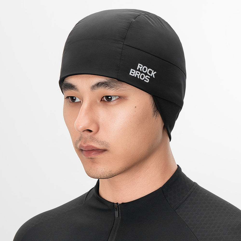 Rockbros M015 Vinter Reversible Cykling Cap Størrelse 54-61 cm - sort