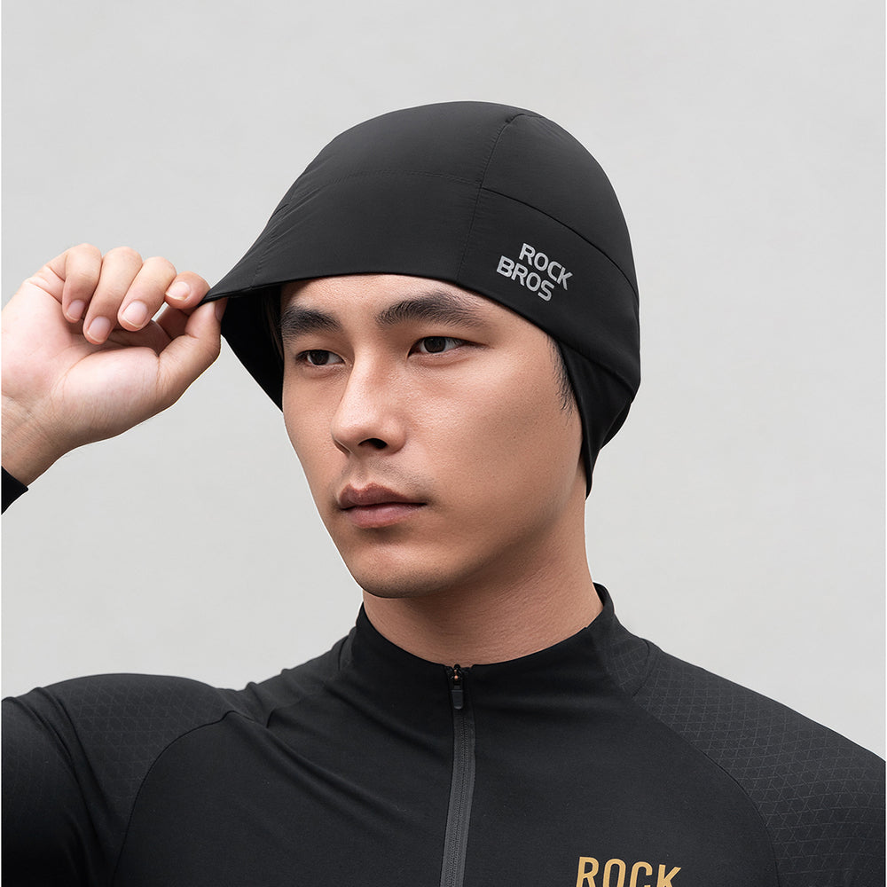 Rockbros M015 Vinter Reversible Cykling Cap Størrelse 54-61 cm - sort