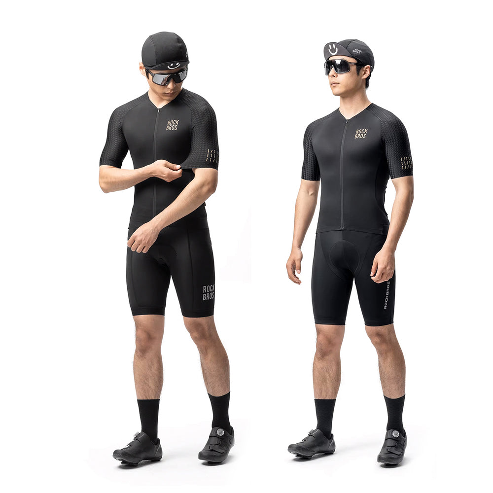 Rockbros YDDX011 Diamond Short Sleeve Cycling Jersey størrelse XS - sort