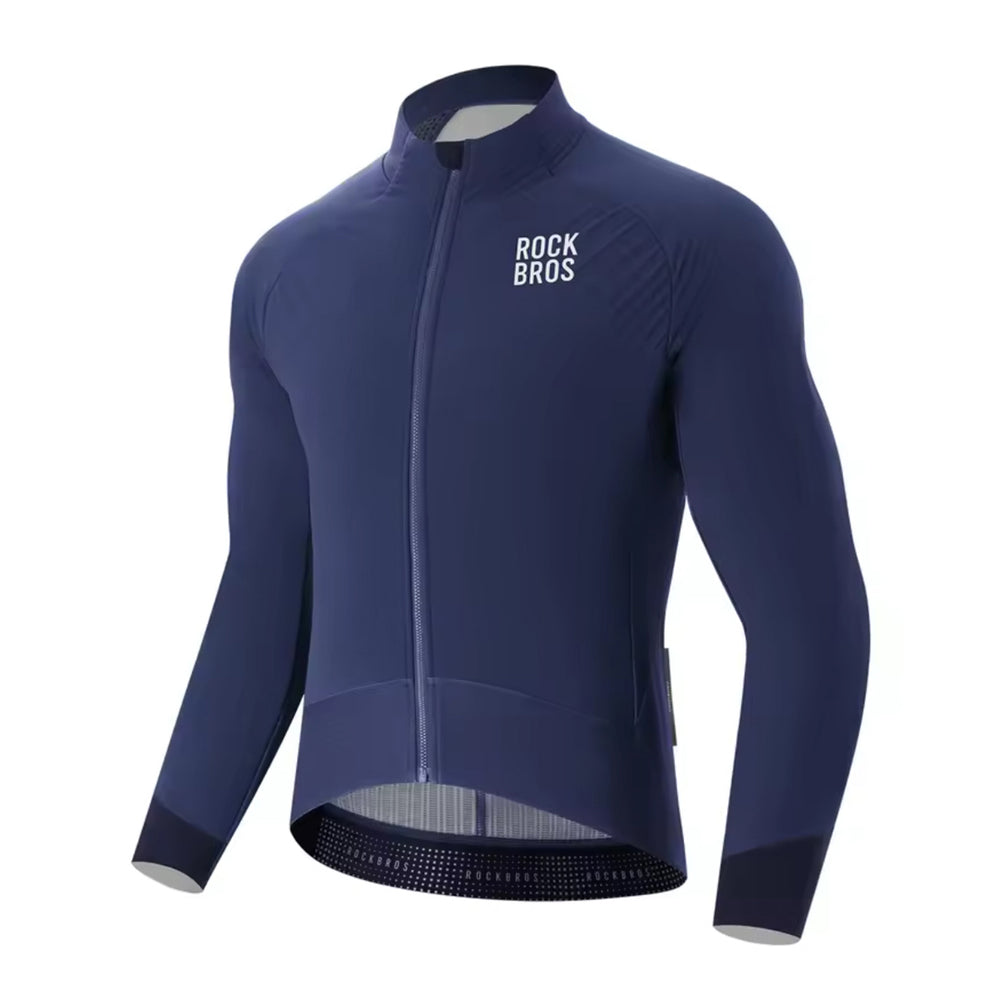Rockbros YDWT014 Vinter Fleece Dobbeltlag cykeljakke størrelse L - Blå