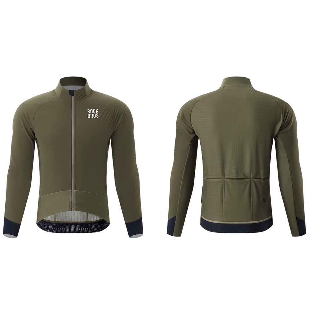 Rockbros YDWT014 Vinter Fleece Dobbeltlag cykeljakke M - Grøn