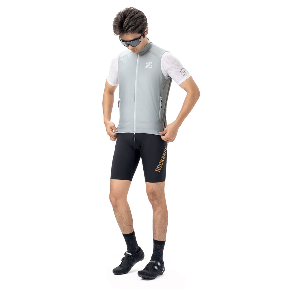 Rockbros YDMJ003 vindtæt vest Forår/Øst størrelse XS - Hvid/grå