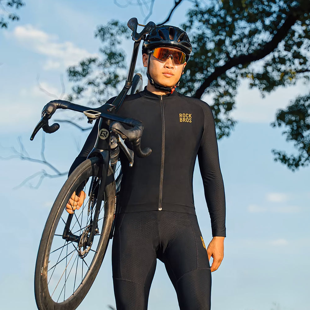 Rockbros YDWT020 Diamond efterår/vinter cykeljakke størrelse XXL - sort